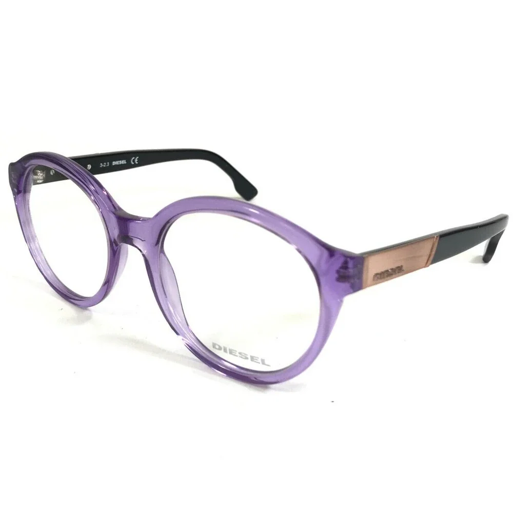 Diesel Eyeglasses Frames DL5091 col.081 Black Clear Purple Copper 51-19-145